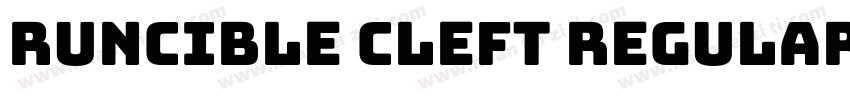 Runcible Cleft Regular字体转换